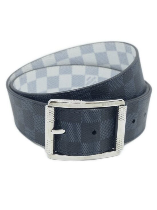 Louis Vuitton Ceinture Reverse Damier Belt All Over Pattern Leather Blue Black main image 7